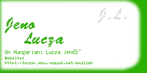 jeno lucza business card